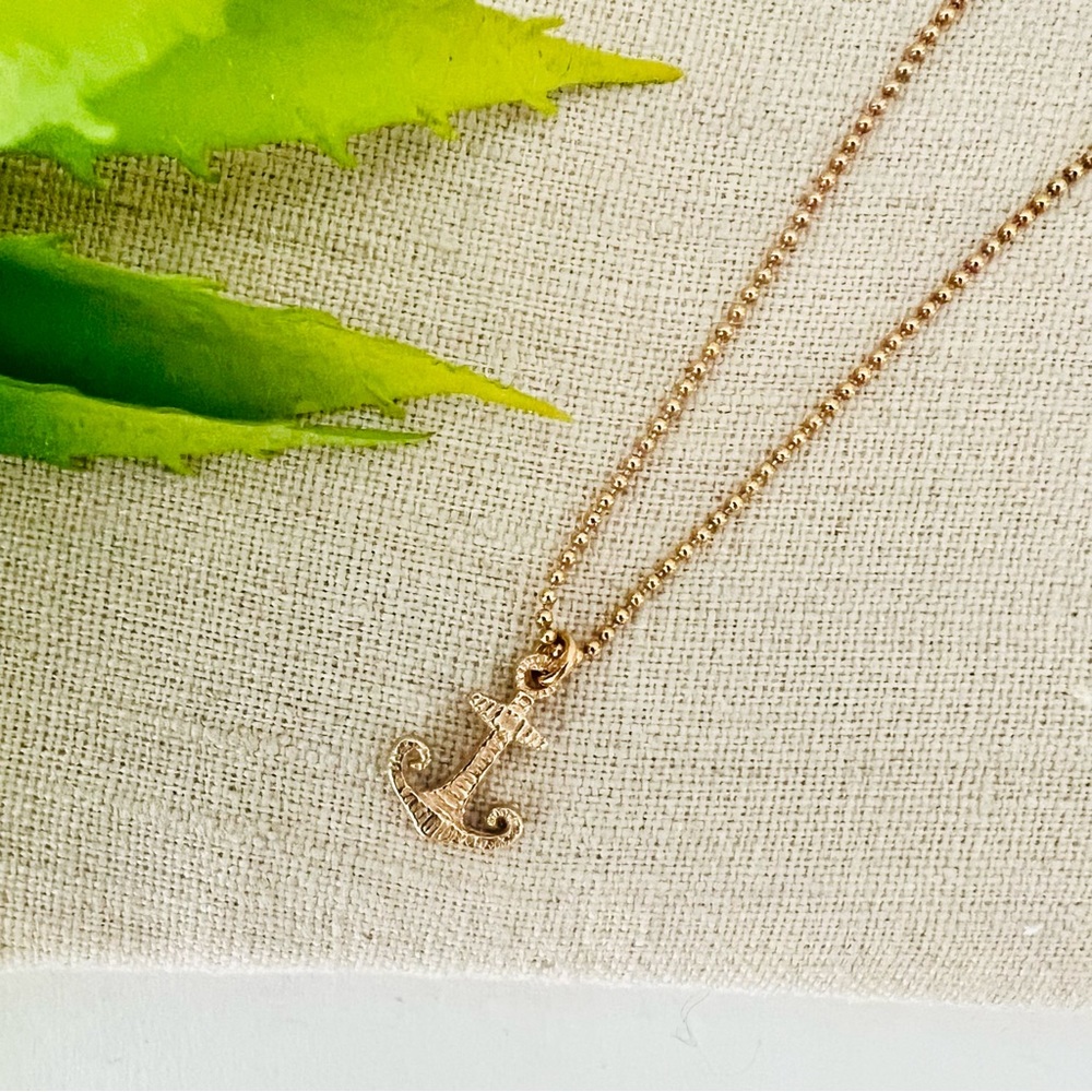 Anchor Necklace Catherine Weitzman Rose Gold Vermeil